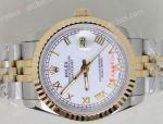 2-Tone Jubilee Rolex Datejust White Roman Mens Replica watch